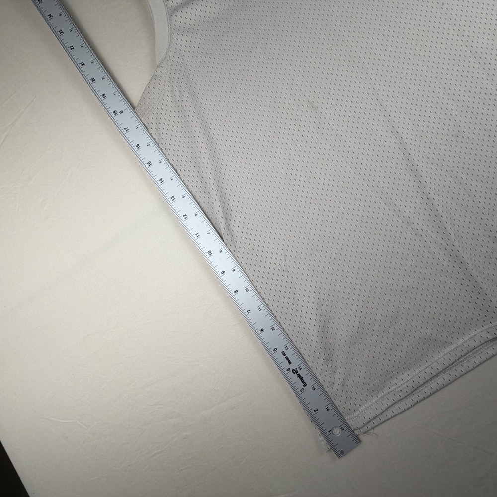 ASRV Mesh Jersey Tank Top Mens Medium Light Gray Solid Breathable STRETCH - Picture 4 of 7